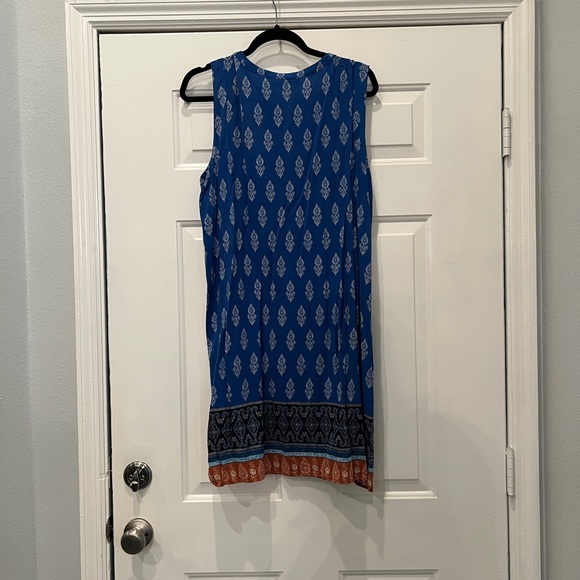 Anne Taylor LOFT Sun Dresss Blue XL - Picture 4 of 5